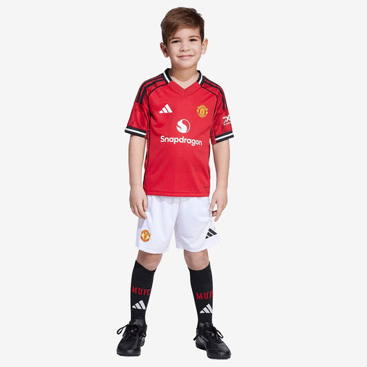 Manchester United Jersey 2025/26 - Kids Kit - front view