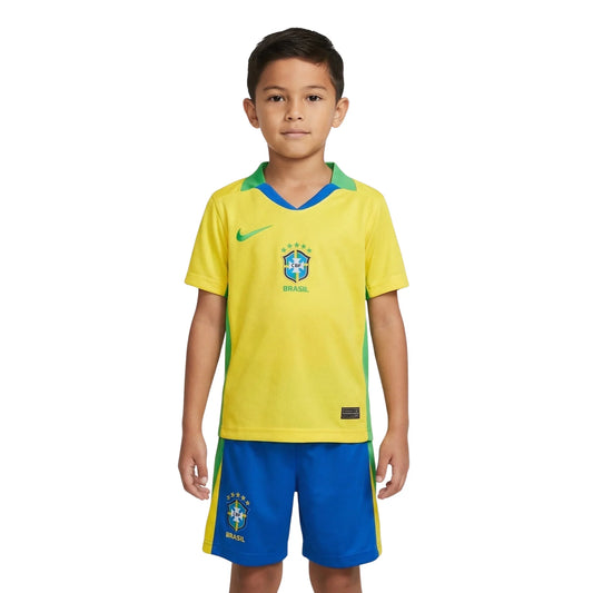 Brazil Jersey 2025 - Kids Kit - front view