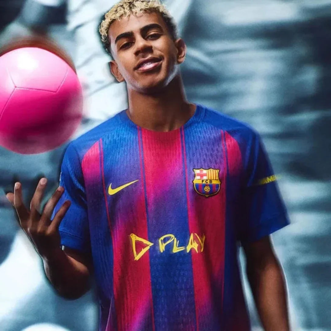 Barcelona Home Ed Sheeran Edition Released Jersey - Fan - detail shot