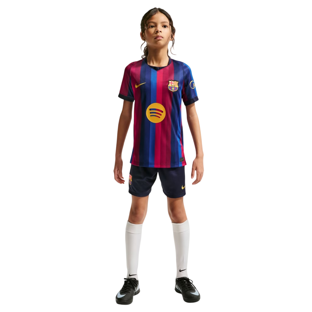 Barcelona Home Jersey 2026/27 - Kids Kit - front view