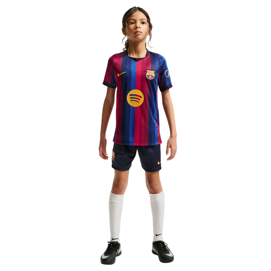 Barcelona Home Jersey 2026/27 - Kids Kit - front view