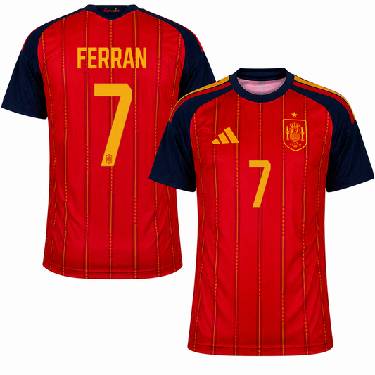 Spain Home Jersey 2026 Ferran #7 - Fan - front view