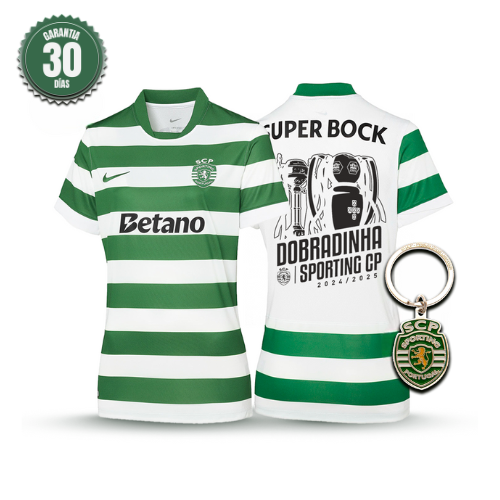 Camisola Feminina Sporting Principal DOBRADINHA 2025/26 - LANÇAMENTO! 🦁🏆🏆