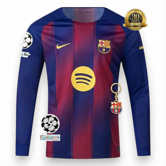 Barcelona Home 25/26 - Long Sleeve Jersey - Player - front view