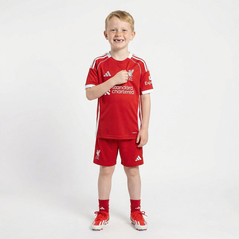 Liverpool Home 2025/26 Kids Kit