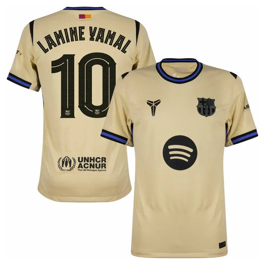 Barcelona Away Lamine Yamal 10 Official Printing Jersey - front view