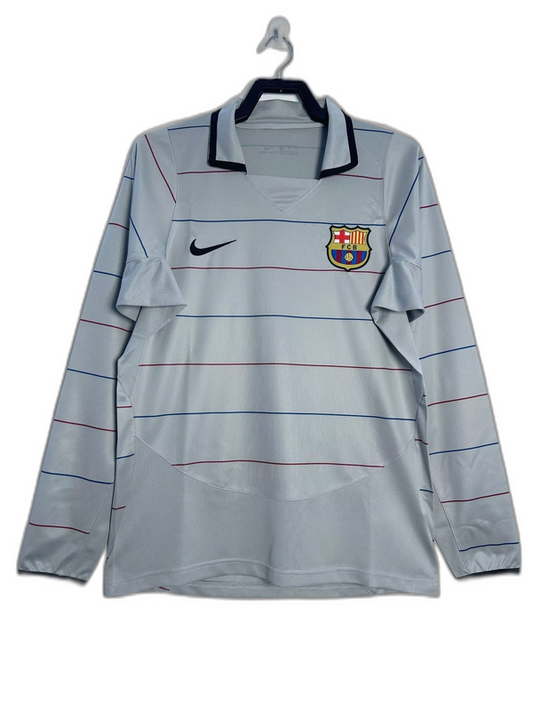 Barcelona Away 03/04 II - Long Sleeve Jersey - Retro - front view