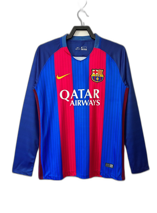 Barcelona Home 16/17 I - Long Sleeve Jersey - Retro - front view