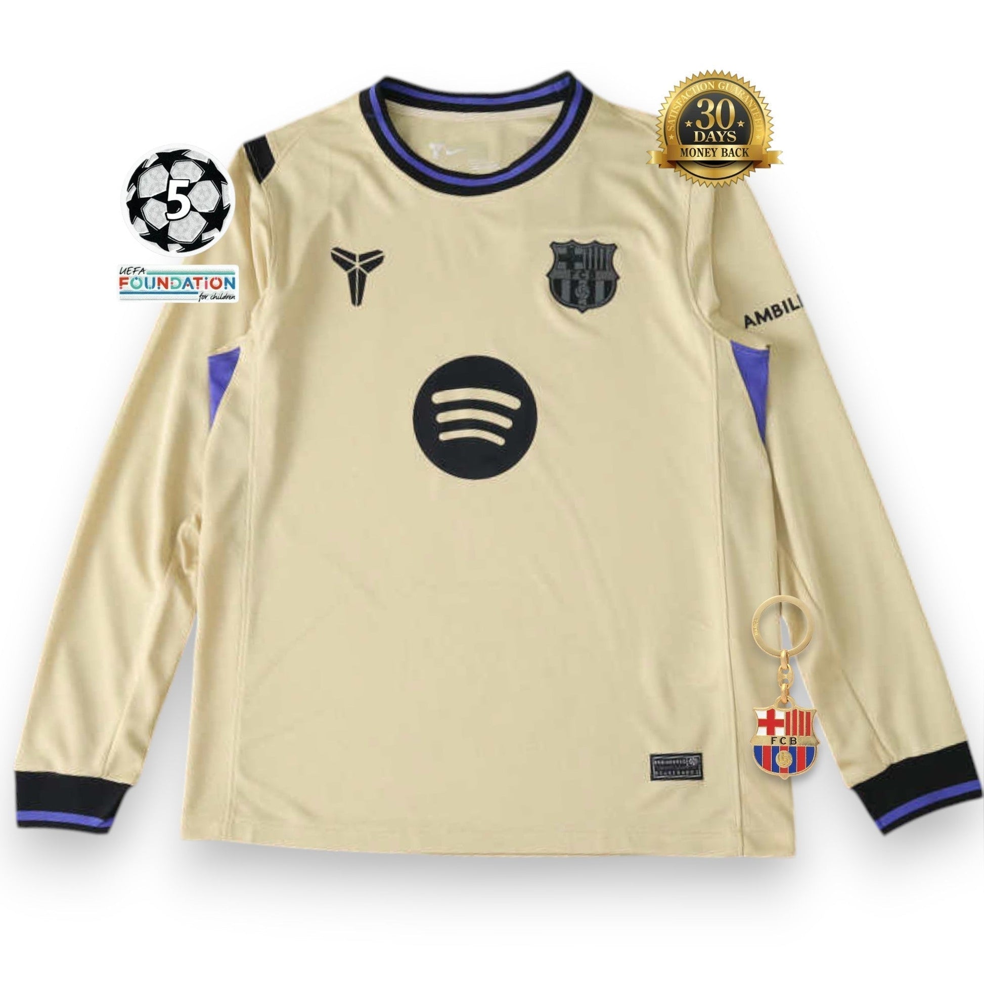 Barcelona Away x Kobe Bryant 25/26 - Long Sleeve Jersey - front view