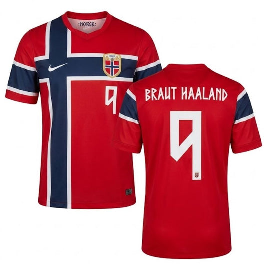 Norway Home Jersey 2026 Haaland #9 - Fan - front view