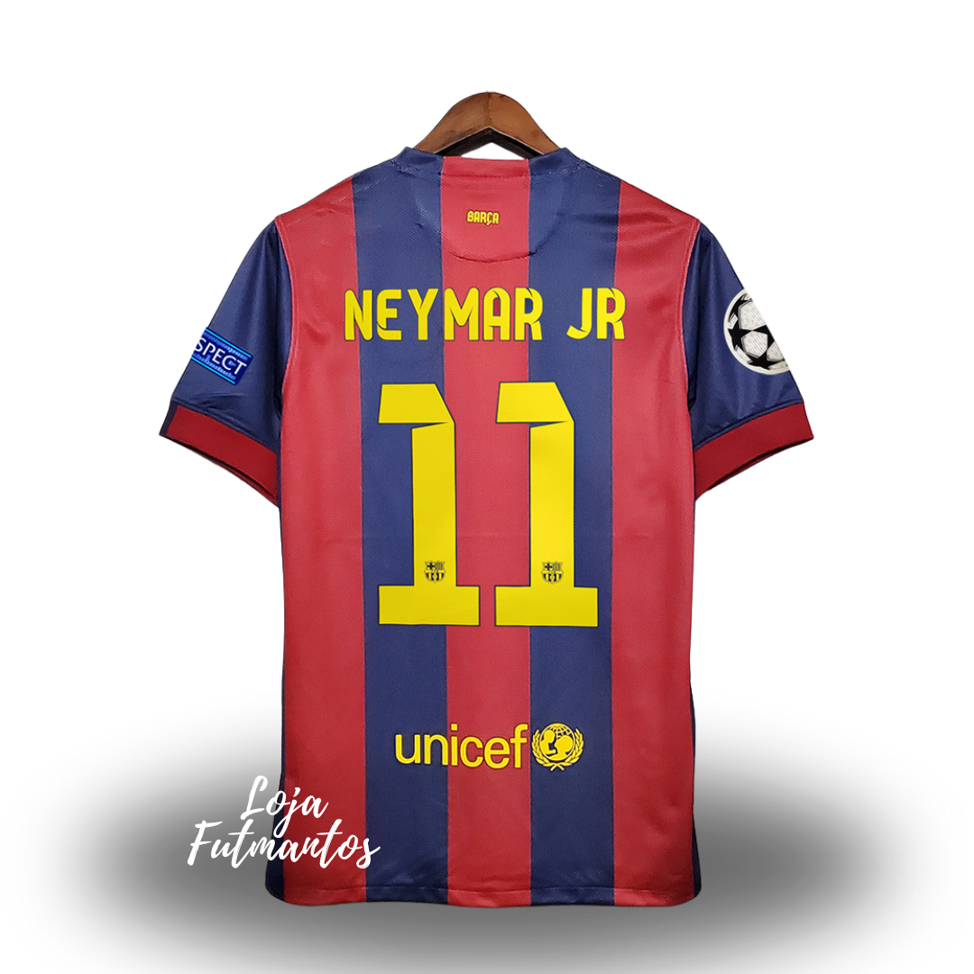 Barcelona Home Jersey 2014/15 NEYMAR #11 - Retro - detail shot