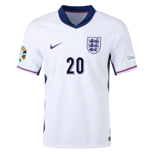 England Home Jersey 2024/20 FODEN #20 - Fan - front view