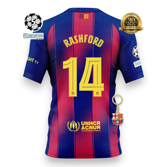 Barcelona Home Jersey 2025/26 RASHFORD #14 - Fan - front view