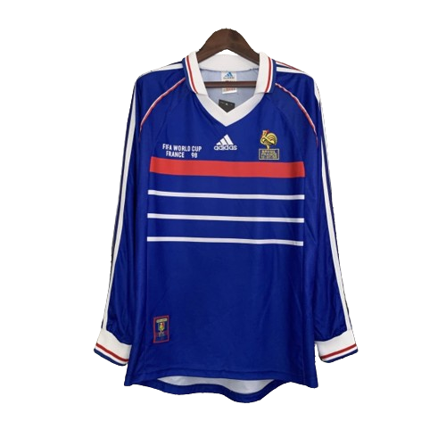 France Home 1998 I Long Sleeve Jersey - Retro - front view